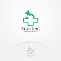 Pet clinic logo design vector