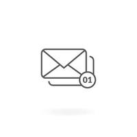 diseño de icono de correo de sobre vector