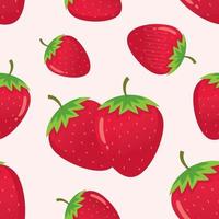 Seamless pattern of Strawberries vector