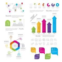 Set of timeline Infographic template vector