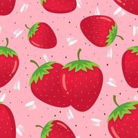Seamless pattern of Strawberries vector