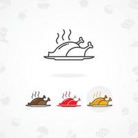 Vector of chicken meat icon