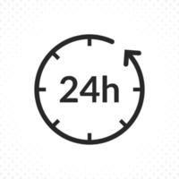 24 hours icon vector