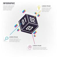 plantilla de diseño infográfico mínimo de línea delgada vector