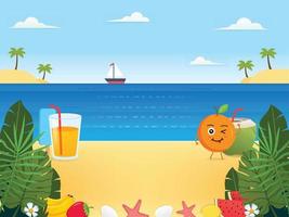 Summer background illustration vector