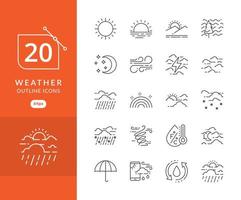 Vector set weather icon design