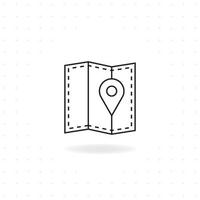 Map icon design vector