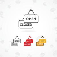 Open and Closed sign icon vector