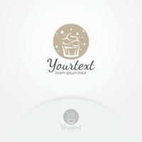 Cake logo design vector