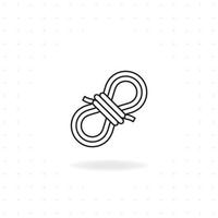 Climber rope icon vector