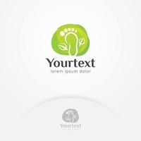 Foot therapy logo design vector