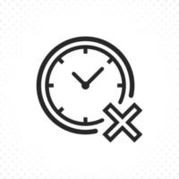 Clock with cross icon vector