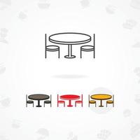 Dining table icon vector