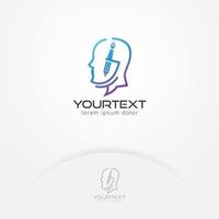 Creative person logo design vector