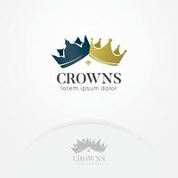 Crown logo design vector