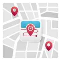 Logo icon of Place pin pointer map concept vector