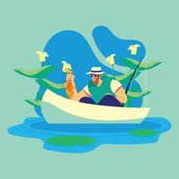 Character of Fisherman vector