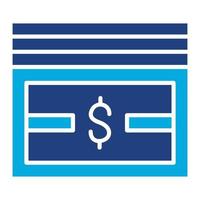 Cash Glyph Two Color Icon vector