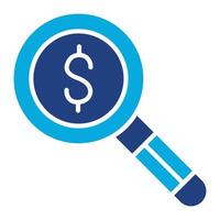 Money Forensics Glyph Two Color Icon vector