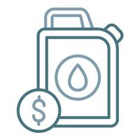 Oil Price Line Two Color Icon vector