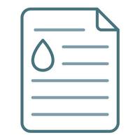 Oil Document Line Two Color Icon vector