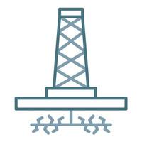 Fracking Line Two Color Icon vector