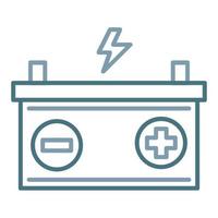 Battery Line Two Color Icon vector