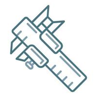 Vernier Caliper Line Two Color Icon vector