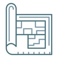 Architecture Line Two Color Icon vector