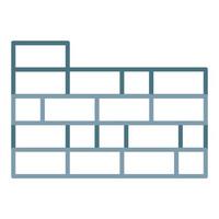 Brickwall Line Two Color Icon vector