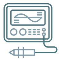 Oscilloscope Line Two Color Icon vector