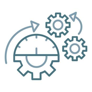 Engineering Setting Line Two Color Icon vector