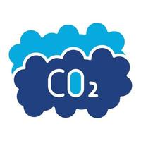 Carbon dioxide Glyph Two Color Icon vector