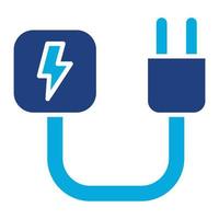 Electricity Glyph Two Color Icon vector