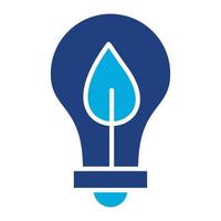 Energy Saving Glyph Two Color Icon vector