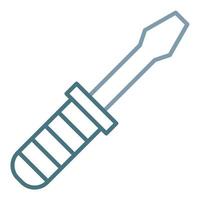 Screwdriver Line Two Color Icon vector