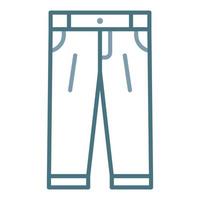 línea de pantalones icono de dos colores vector