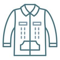 Varsity Jacket Line Two Color Icon vector