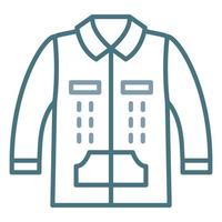 Varsity Jacket Line Two Color Icon vector