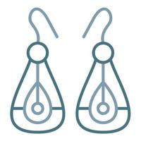 Earrings Line Two Color Icon vector