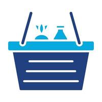 Basket Glyph Two Color Icon vector