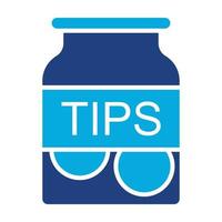 Tips Jar Glyph Two Color Icon vector