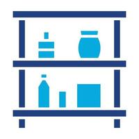 Shelf Glyph Two Color Icon vector