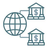 Internet Banking Line Two Color Icon vector