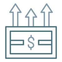 Cash Flow Line Two Color Icon vector