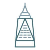 Trade Center Line Two Color Icon vector