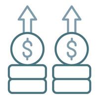 Revenue Increase Line Two Color Icon vector