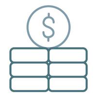 Coins Line Two Color Icon vector