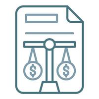 Balance Sheet Line Two Color Icon vector