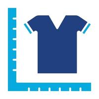 Clothes Measurement Glyph Icon vector